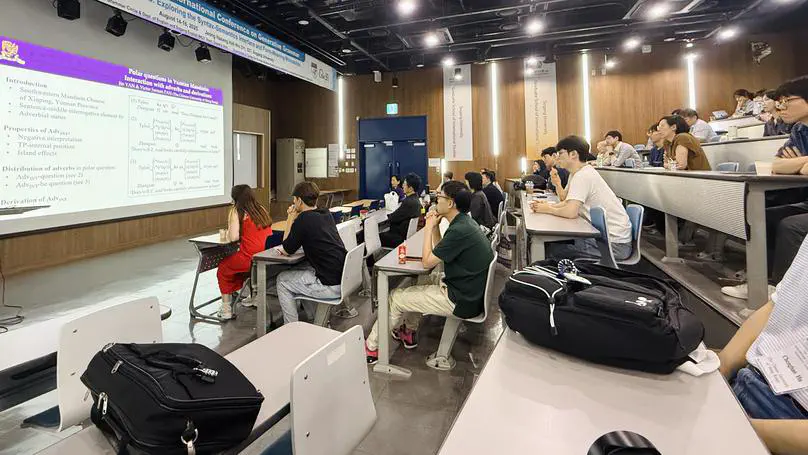 Jin Yan and Prof Victor Pan at 27th Seoul International Conference on Generative Grammar (SICOGG27) 2025