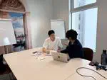 Team members doing data collection in Belgium