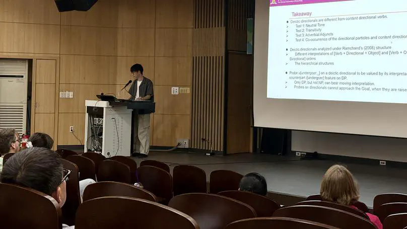 Yunhao at the 28th Seoul International Conference on Generative Grammar (SICOGG28) 2026